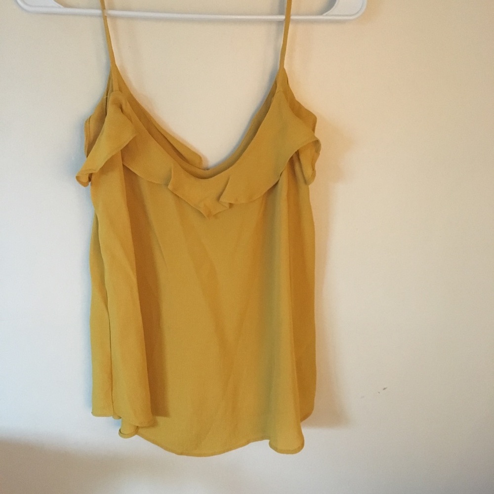 Old Navy Yellow Ruffle Tank Top